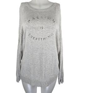 Good hYOUman Super Soft Heathered Gray Passion Is Everything Sweatshirt L